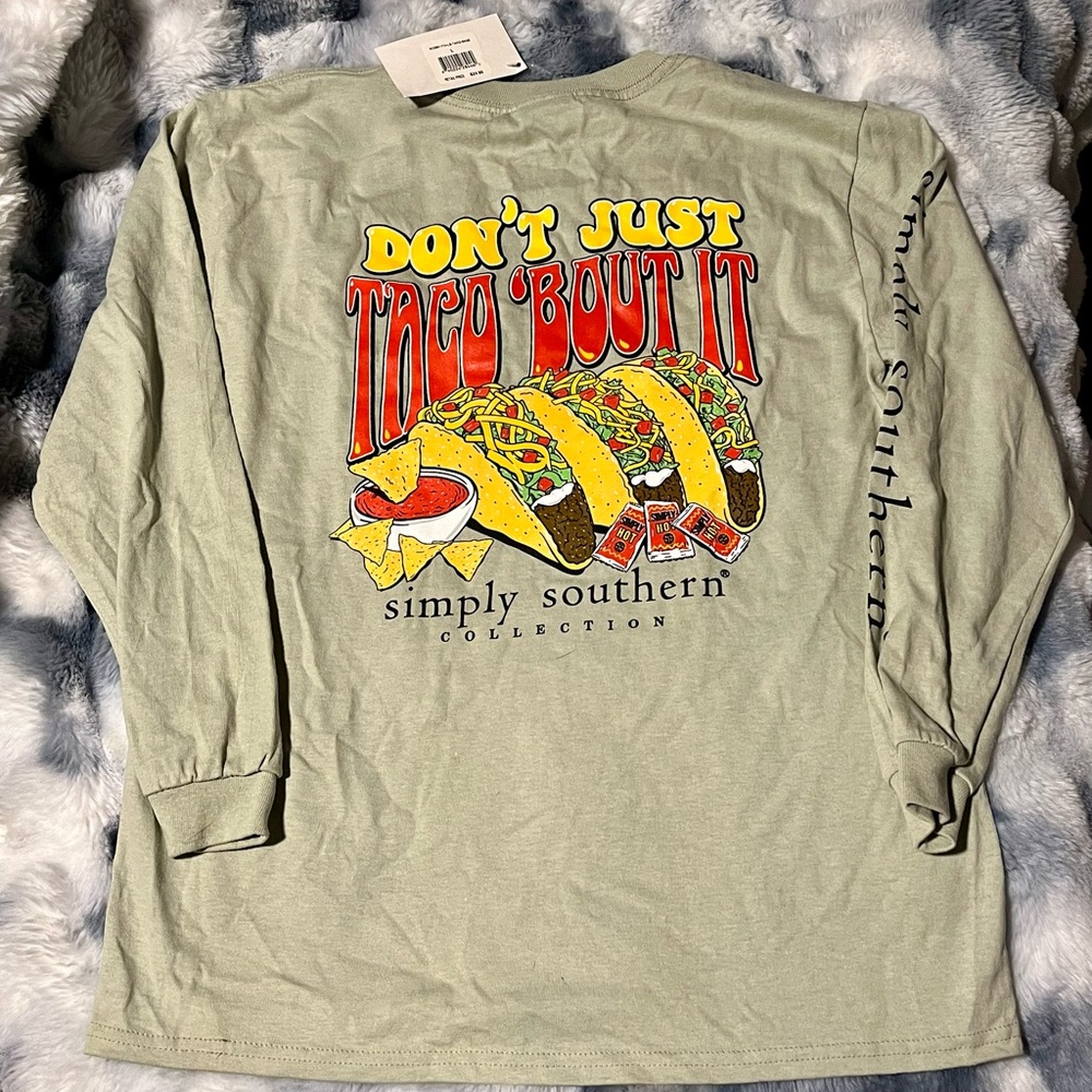 Simply Southern Girl’s Taco Graphic Long Sleeve Shirt NWT